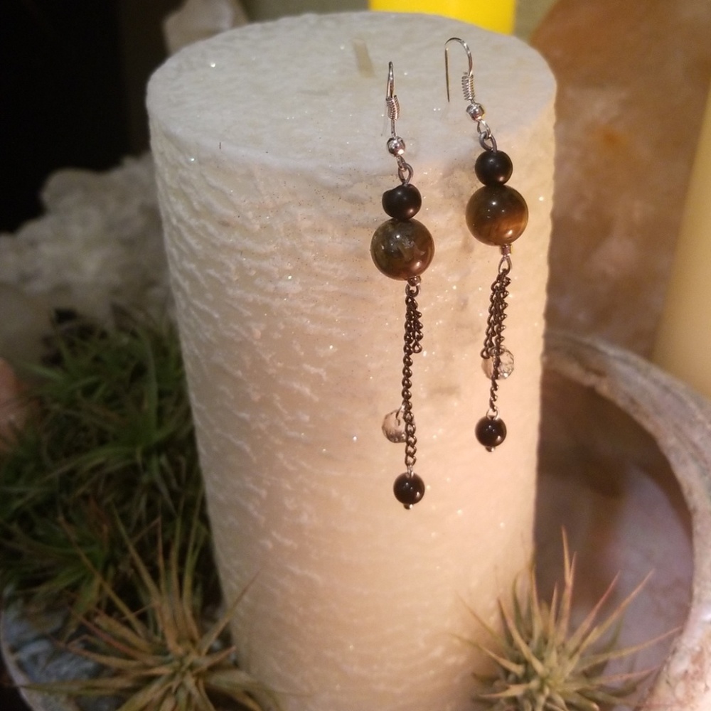 Tigers eye earrings